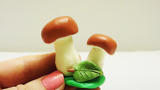 ? Как слепить Гриб-боровик (белый гриб) из пластилина