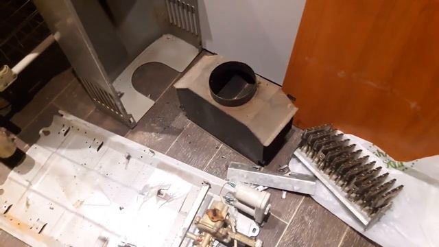 Разбор газовой колонки Vektor на металл