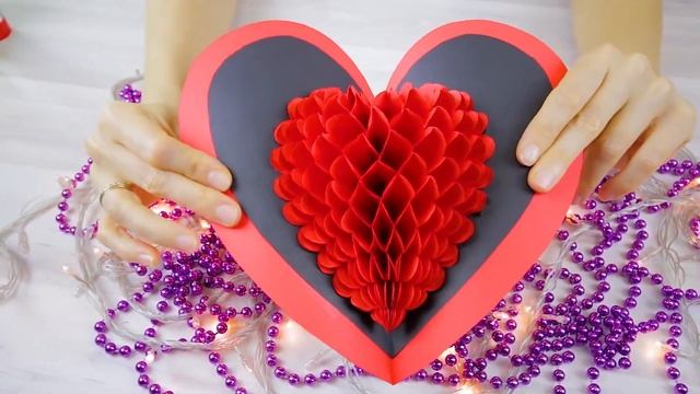 3 ИДЕИ ПОДАРКОВ на День Матери своими руками Открытка сердце для Мамы поделки из бумаги