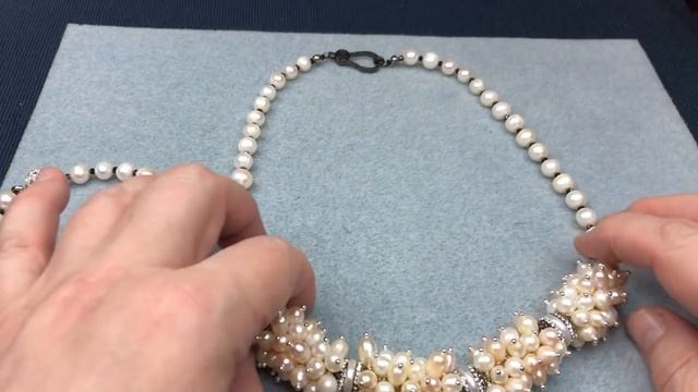 Агат. Жемчуг. Перламутр. Переделка украшений для Зои. Часть 1.