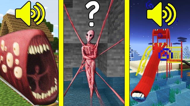 Угадай SCP МОНСТРА по звуку в МАЙНКРАФТ #5 ! ПОЕЗД ПОЖИРАТЕЛЬ ДЕТСКАЯ ГОРКА MINECRAFT