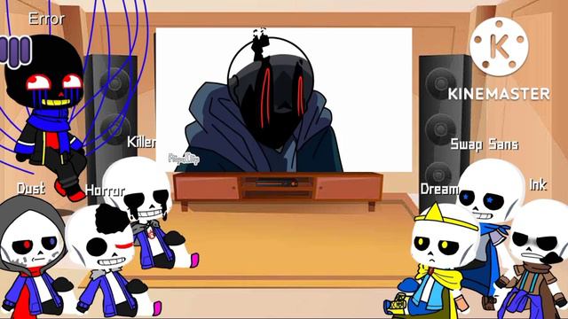 Sans AU React's to Sans au VS VHS sans