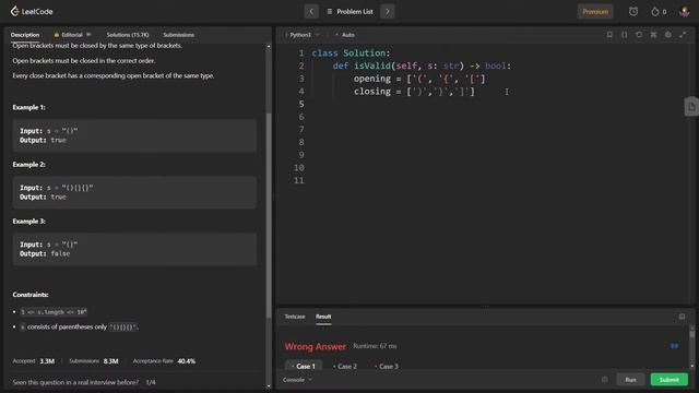 Leetcode Grind - День 17 Valid Parentheses