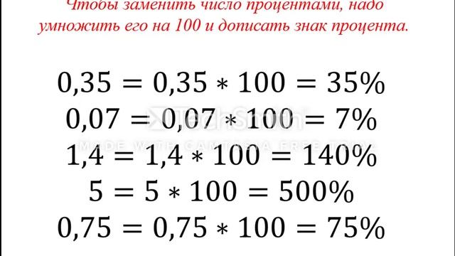 Что называется процентом? Как перевести проценты в числа, число в проценты?