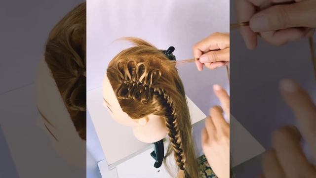 Простые Прически на длинные волосы / Long Hair bow tutorial