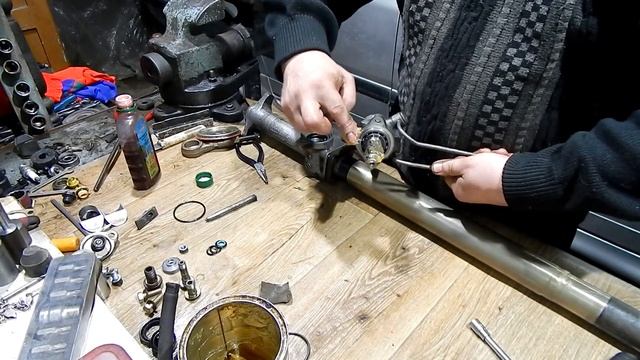 Audi 100 c4 ремонт рейки #3