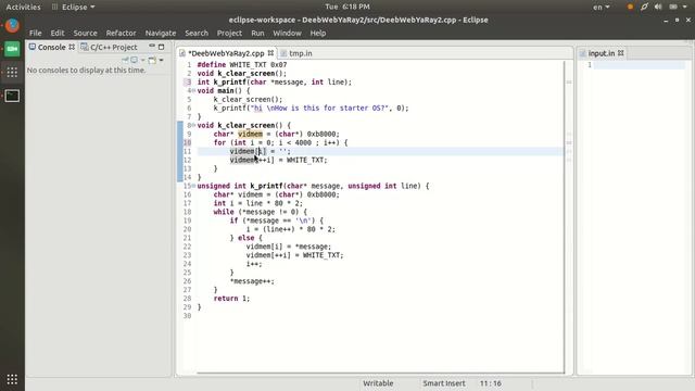 How to print and clear screen with c and assembley