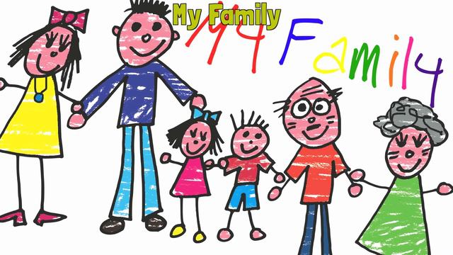 Family Song for Kids My Family with TEXT ELF Learning