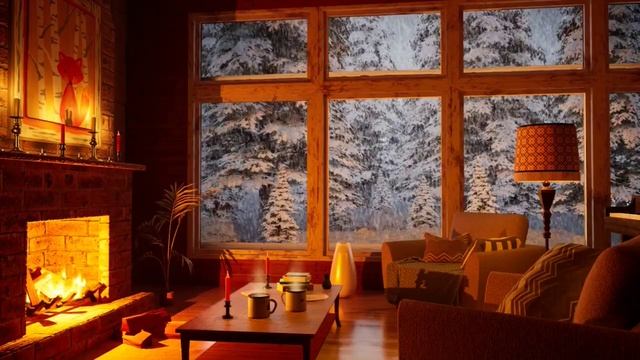 УЮТНЫЙ зимний ВЕЧЕР / СЕМЕЙНАЯ встреча / МУЗЫКА Lofi-JAZZ / СПОКОЙНАЯ атмосфера / СНЕГ за окном...