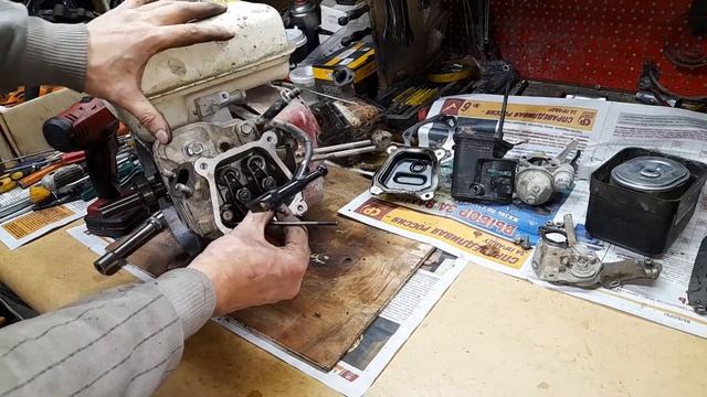 Разборка-сборка двигателя Honda GX200. Disassembly-assembly of the Honda GX200 engine