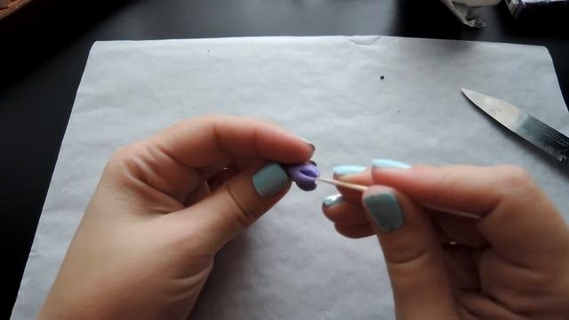 Цветок сирени из полимерной глины