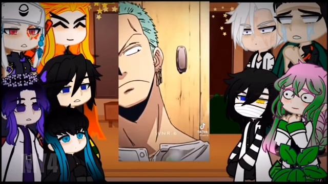 Hashiras react to zoro |NOT ORIGINAL| |CREDITS IN DESCRIPTION|