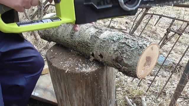 Цепная аккумуляторная пила RYOBI OCS1830 обзор и тест