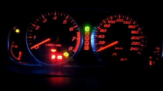 мазда 6 GG тест панели приборов. проверка датчиков на mazda 6