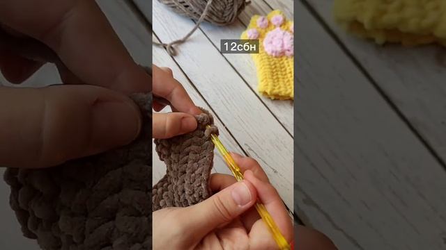 МИТЕНКИ "Кошачьи лапки" крючком ? митенки из плюшевой пряжи?ПОДРОБНЫЙ МК ДЛЯ НОВИЧКОВ