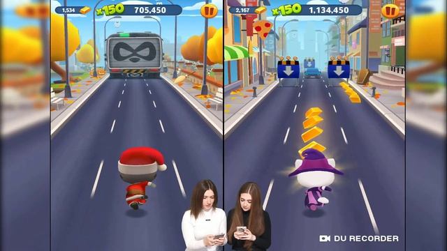 Talking tom gold run Говорящий Том бег за золотом Наташа vs Катя собираем слитки золота