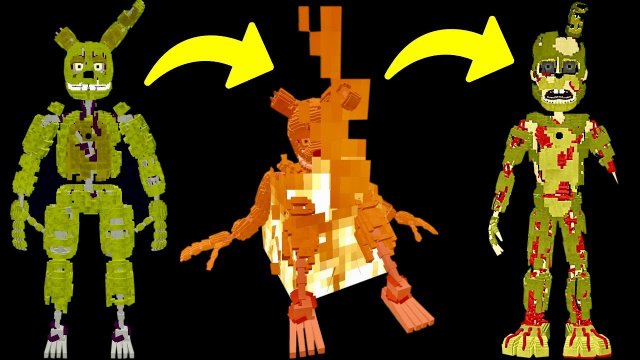 ИЗ СПРИНГТРАПА В СКРАПТРАПА В МАЙНКРАФТ ФНАФ Minecraft fnaf