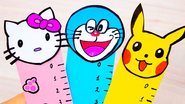 Как сделать Линейку из бумаги  Бумажная канцелярия в школу  DIY Оригами поделки своими руками