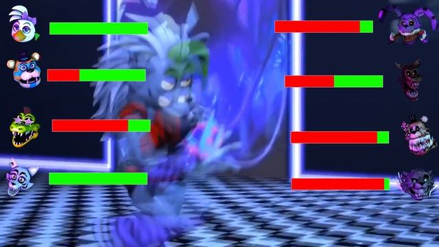 [SFM FNaF] Security Breach vs Twisted WITH Healthbars