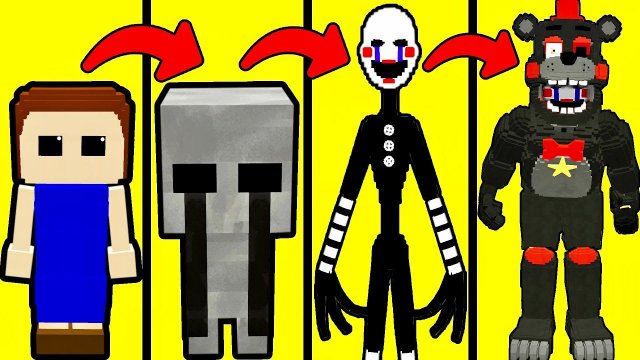 КАК МЕНЯЛАСЬ МАРИОНЕТКА И ЕЁ ЖИЗНЕННЫЙ ЦИКЛ В МАЙНКРАФТ фнаф майнкрафт fnaf minecraft