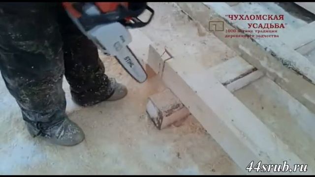 Изготовление угла сруба в "ласточкин хвост"