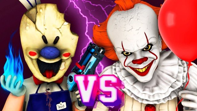 Мороженщик vs Пеннивайз - Фильм (Все Серии Ice Scream 3 Оно 2 Танцующий Клоун Хоррор 3D Анимация)