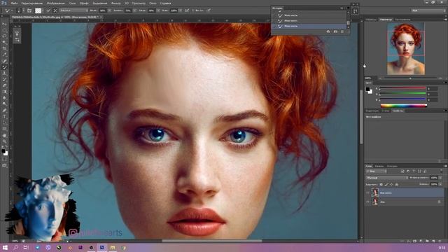 Масляная живопись в Фотошоп - Третий урок, 1 часть / Строение лица / Procreate*