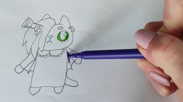 Как нарисовать Мурсдей?Рисую Мурсдей простыми фломастерами.