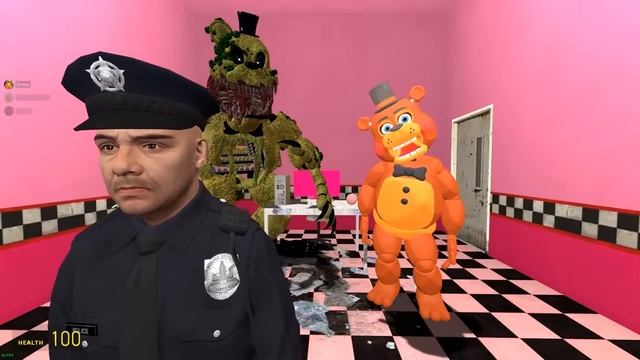 АНИМАТРОНИКИ ПУГАЮТ ОХРАННИКА FNAF COOP СТРИМ Garry's Mod
