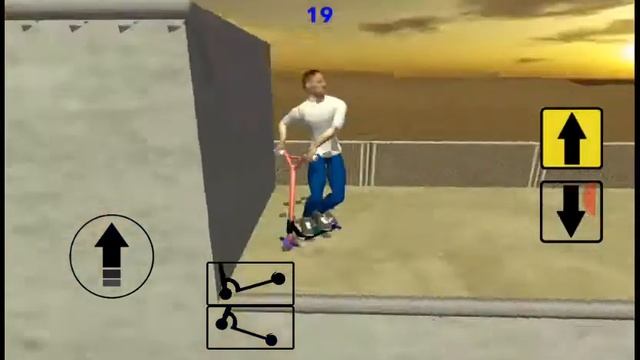 Трюки на самокате в игре на трюковом самокате