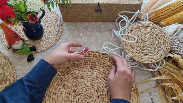 Секреты аккуратного плетения из кукурузы и других материалов. Плетение из талаша #handmade#craft#diy