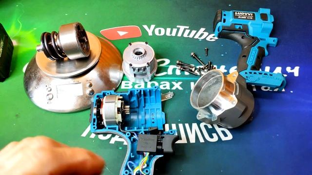 LUDYVI BL2000 Обзор разборка и тестирование аккумуляторного мощного гайковерта 1200Н/М.