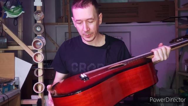 акустическая гитара с широким грифом 52мм. Дредноут с широким грифом и металлическими струнами