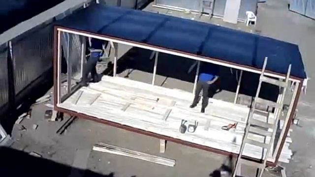 Сборка строительной бытовки. "Арсенал Строй"