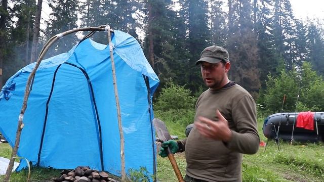Походная баня из камней.