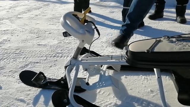 Детский снегоход из снегоката, своими руками!