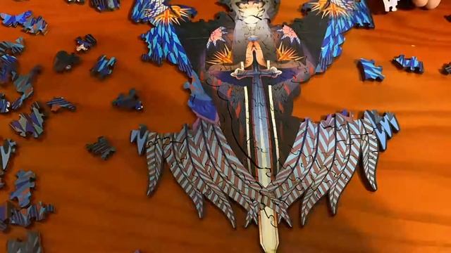 Timelapse of Wooden Jigsaw Puzzles Angel, Unique and Animal Shaped Pieces, 200 pcs