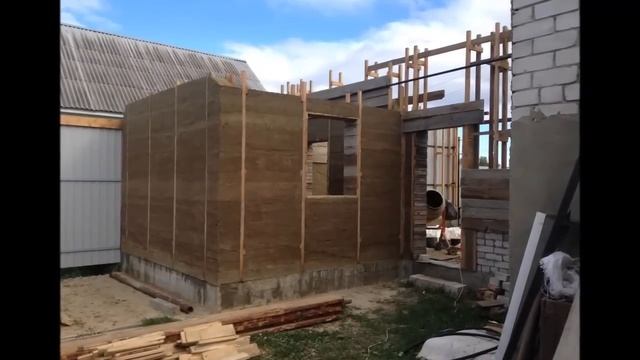 Строительство гаража из опилкобетона