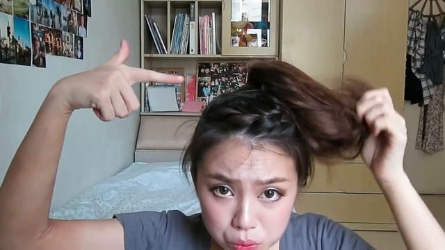 How to get a hair bun with fringe braid (Tutorial)