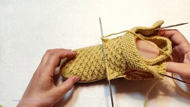 ?Супер-следки за вечер! Свяжите их обязательно! МК➡️На двух спицах без шва на подошве ?