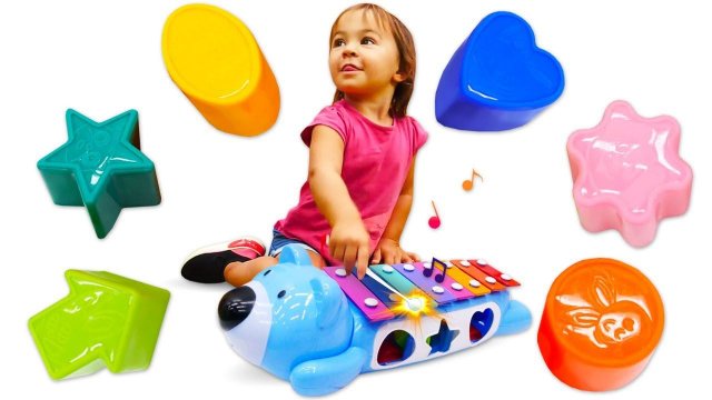 ДАДА! Развивающие игрушки для самых маленьких. Ксилофон. Игры для малышей. Учим цвета и формы