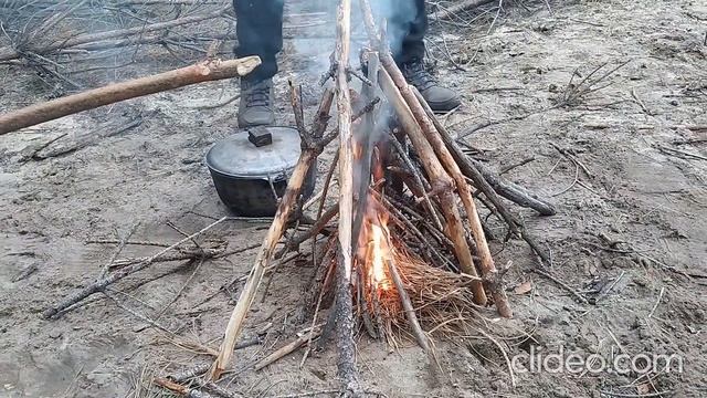 Разжигание костра. Школа пешеходного туризма 2021. ХОТСС