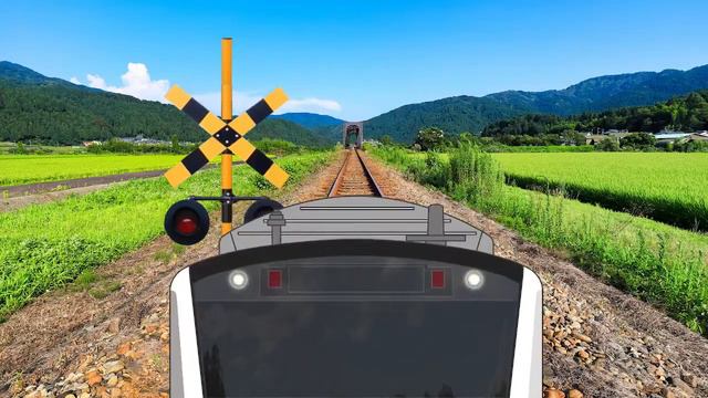 【踏切アニメ】ふみきりカンカンの日常 1564 ♪Railroad crossing daily life 1564  ♫
