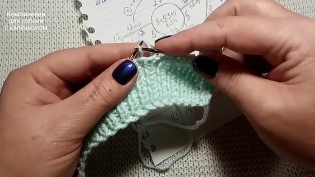 Комбинезон для собаки спицами, часть 1, Dog clothes
