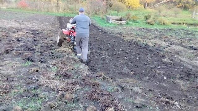 Вспашка огорода мотоблоком Brait 135 GES 17л.с.