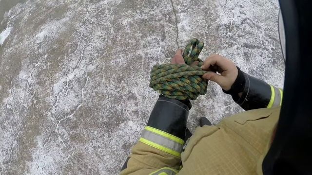 СМОТКА ПОЖАРНОЙ ВЕРЁВКИ В "КЛУБОК"