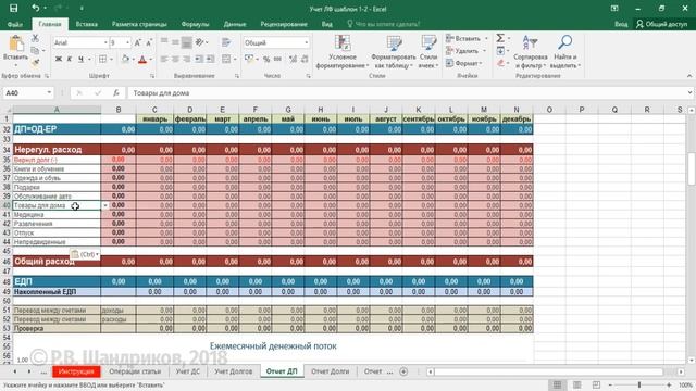ВАЖНЫЙ отчет по денежному потоку в Excel | СЕМЕЙНЫЙ БЮДЖЕТ