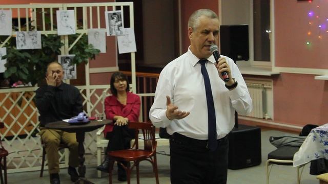 Борис Мудров с театральной миниатюрой по рассказу А.П.Чехова "Мой домострой".