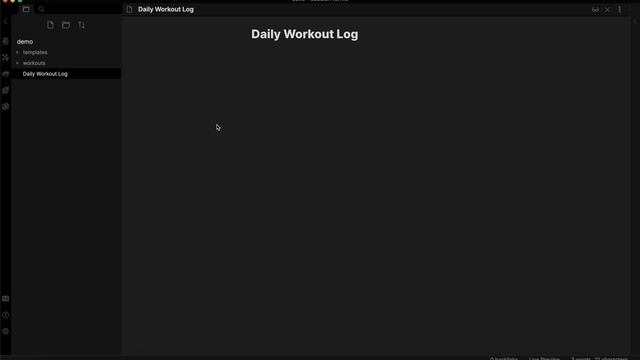 How to use Obsidian to keep a workout log
