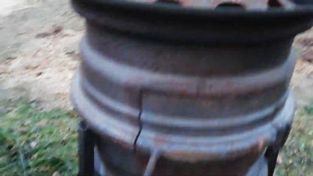 Обзор печки из колёсных дисков #печка#диски#колёсные